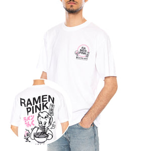 RAMEN PINK TS - Maglietta Girocollo Uomo Bianca I036627.02.67. 02,67 EDWIN 