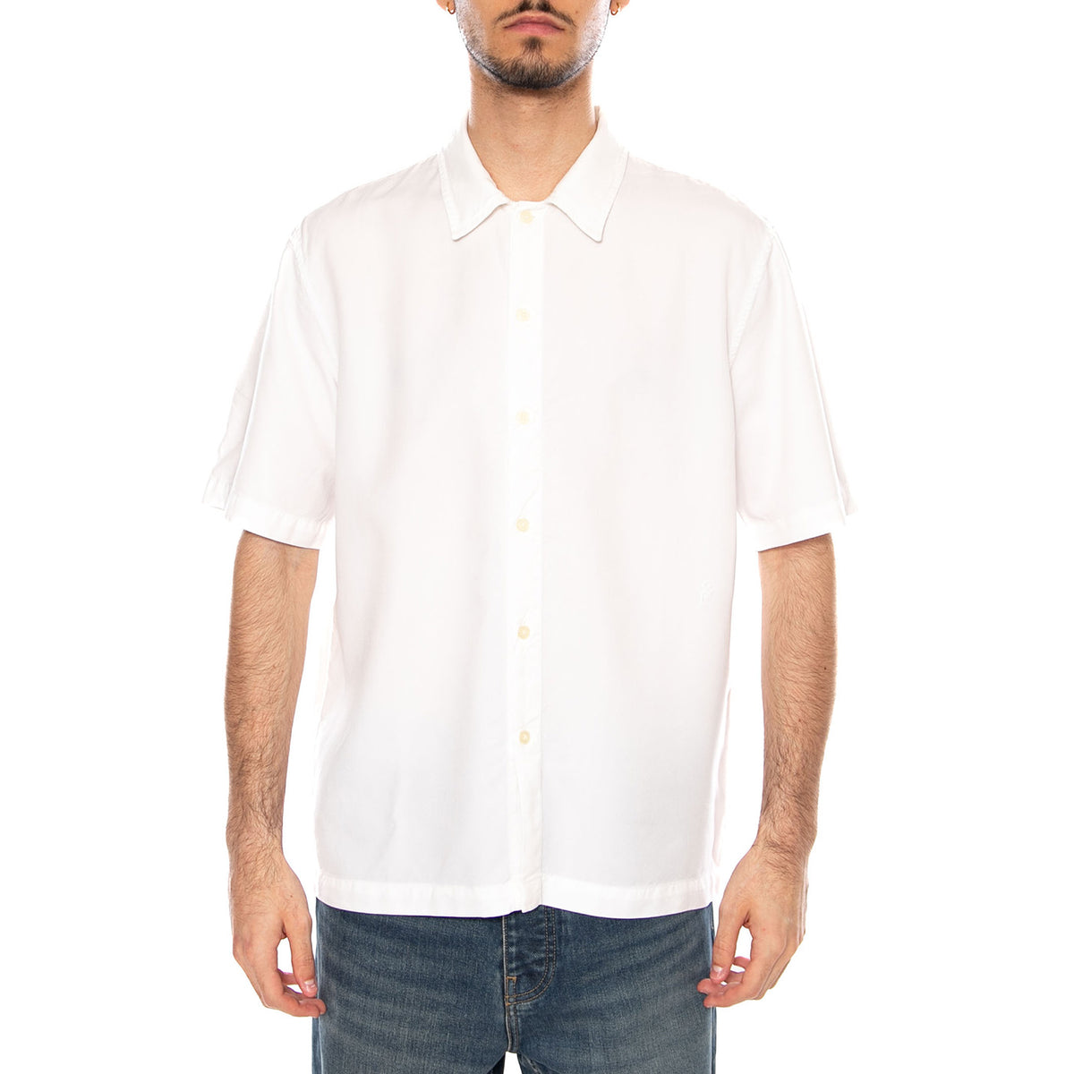 RHYS_MS SHIRT OGG WHITE - Camicia Maniche Corte Uomo Bianca 331313 101 ELVINE 