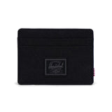 CHARLIE CARDHOLDER BLACK TONAL - Portefeuille Noir ACCESSOIRES HERSCHEL