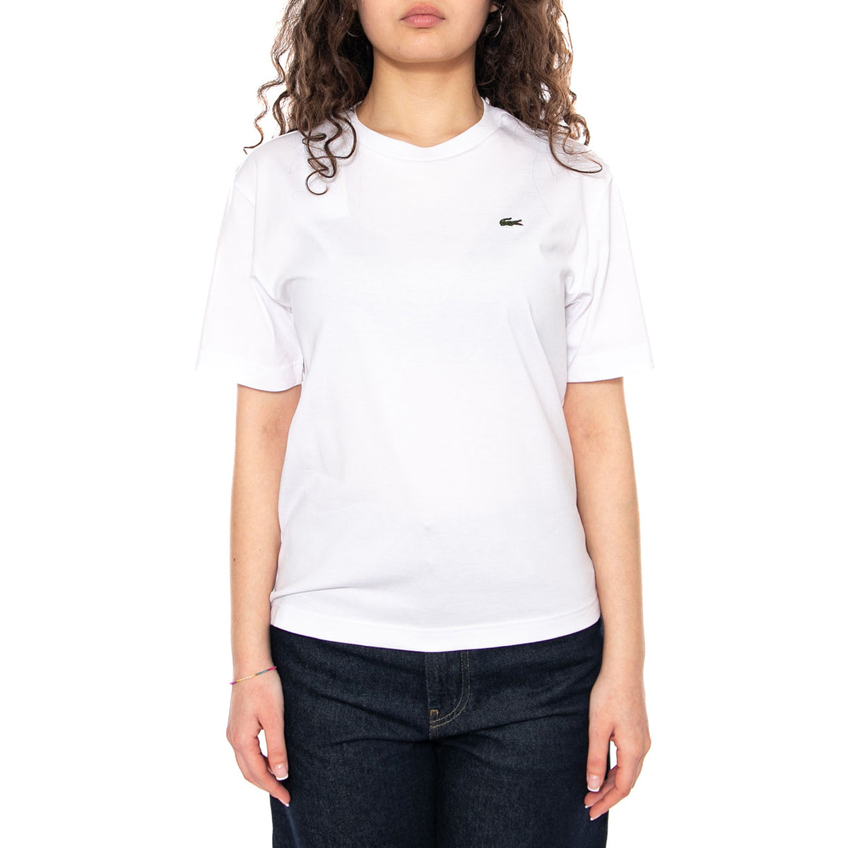 T-SHIRT White - Maglietta Girocollo Donna Bianca TF7215 001 LACOSTE 