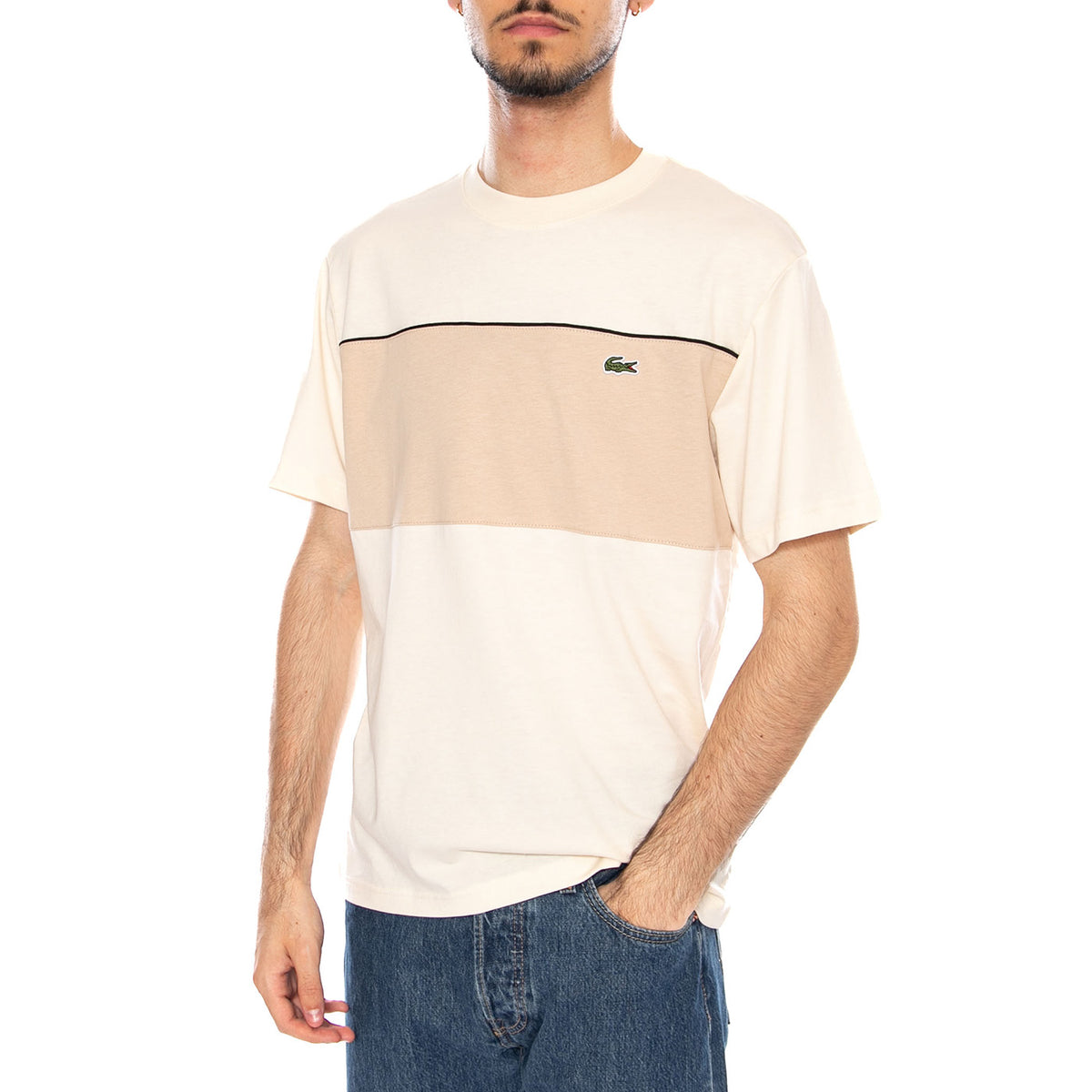 T-SHIRT MULTICOLORED - Maglietta Lacoste Maniche Corte Multicolore TH0896 3RR LACOSTE 