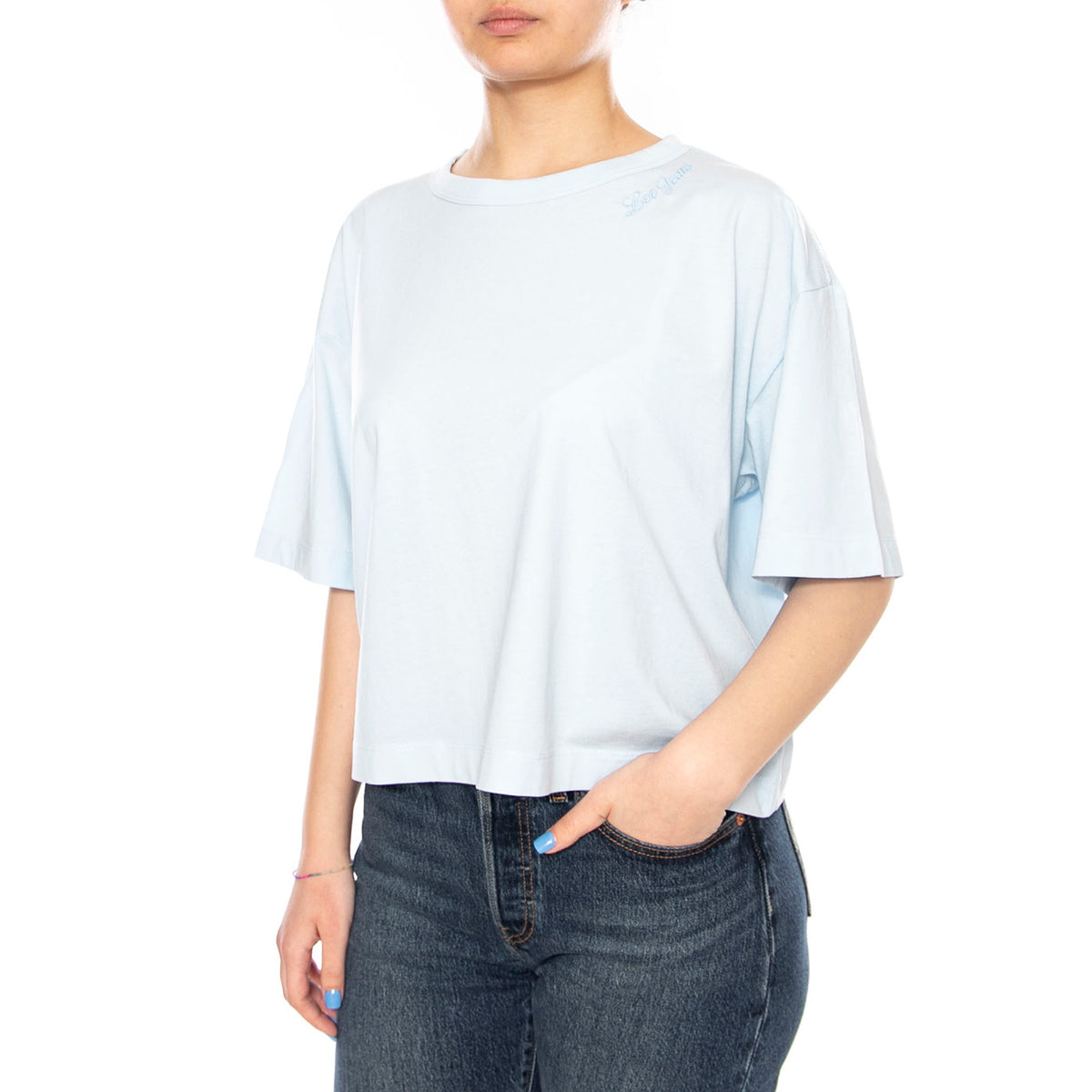 LEE BOXY TEE BEAU BLUE - Maglietta Girocollo Donna Blu 112377769 BL LEE 