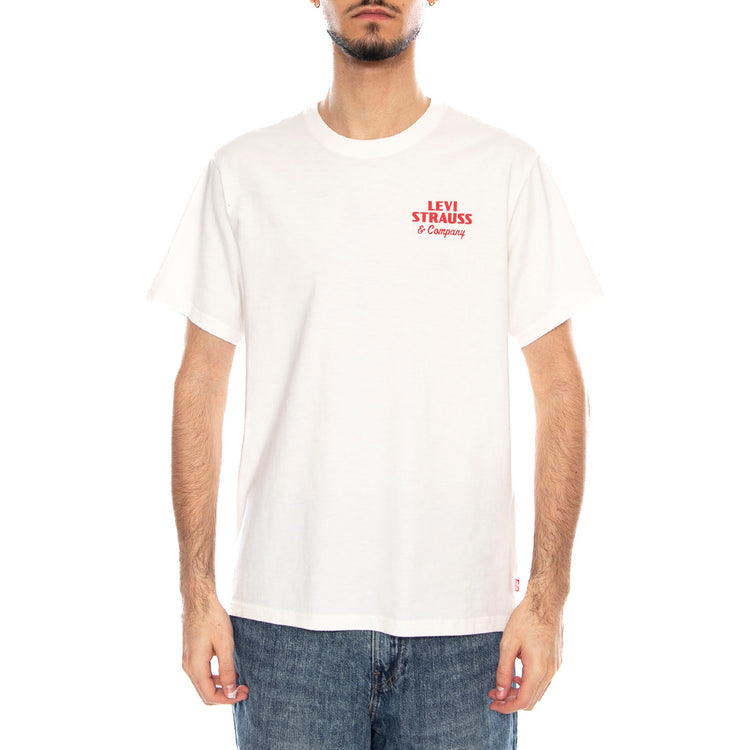 SS Relaxed Fit Tee - Coastal Creative Fresh And Smooth Pumice Stone - Maglietta Girocollo Uomo Bianca con Stampa 16143 2372 LEVIS 