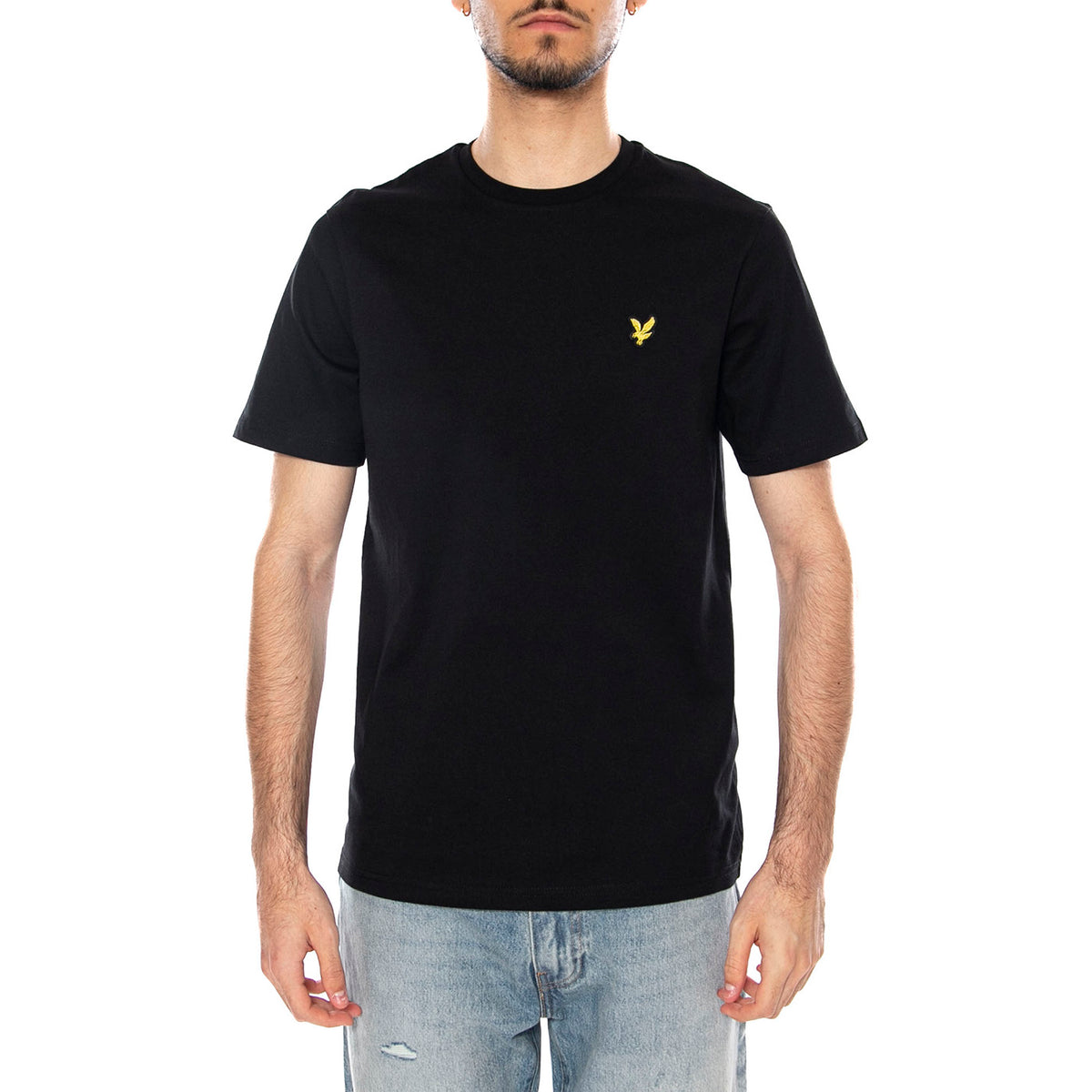PLAIN T-SHIRT JET BLACK - Maglietta Girocollo Uomo Nera TS400VOG Z86 LYLE & SCOTT 
