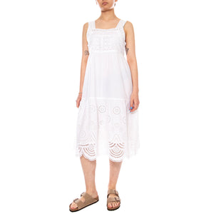 DRESSES WHITE - Abito Donna Lungo Bianco 4.75.051.10 100 MD'M 