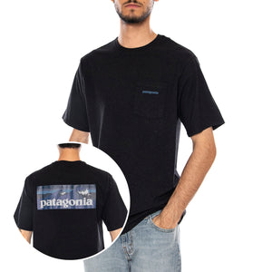 M'S BOARDSHORT LOGO POCKET RESPONSIBILI-TEE BLACK - Maglietta Girocollo Uomo Nera 37655 INBK PATAGONIA 