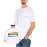 M's Boardshort Logo Pocket Responsibili-Tee White - T-shirt Col Rond Homme Blanc PATAGONIA