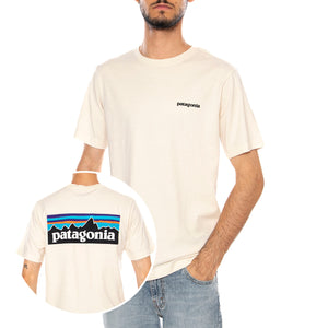 M'S P-6 LOGO T-SHIRT UNDYED NATURAL - Maglietta Girocollo Uomo Bianca 37882 UDNL PATAGONIA 