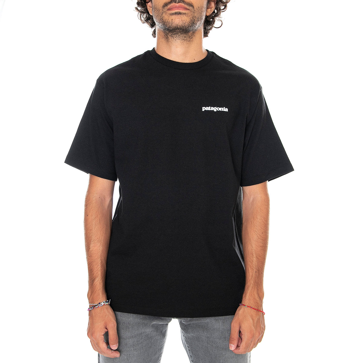 M'S P-6 LOGO RESPONSIBILI-TEE BLACK - Maglietta Girocollo Uomo Nera 38504 BLK PATAGONIA 