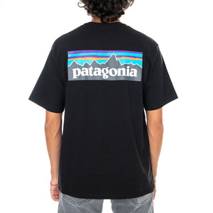 M'S P-6 LOGO RESPONSIBILI-TEE BLACK - Maglietta Girocollo Uomo Nera 38504 BLK PATAGONIA 