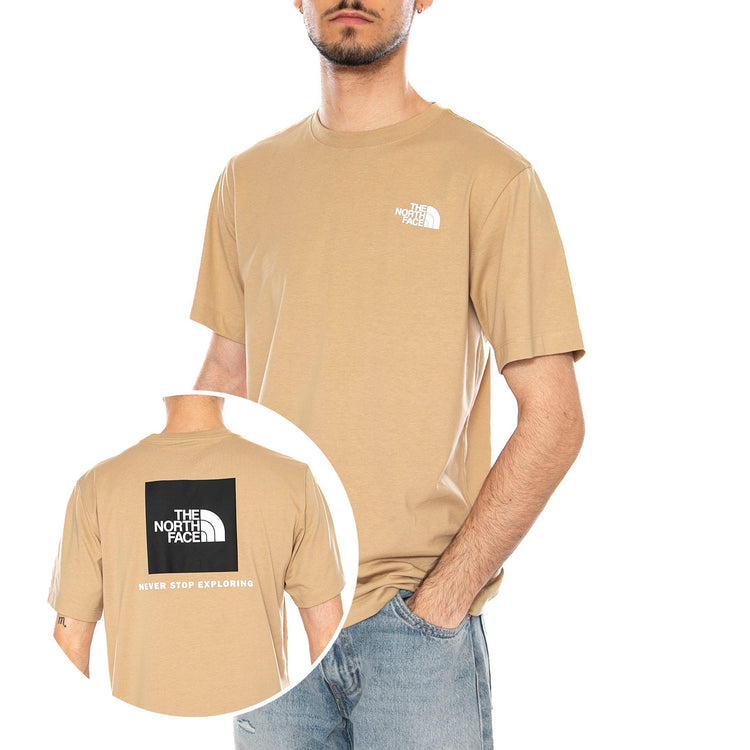 M EVO BOX NSE REG SS KHAKI STONE - Maglietta Girocollo Uomo Beige NF0A8B6K LK51 THE NORTH FACE 