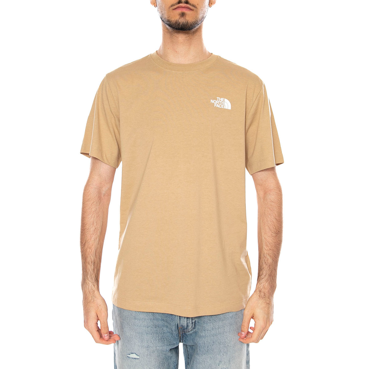M EVO BOX NSE REG SS KHAKI STONE - Maglietta Girocollo Uomo Beige NF0A8B6K LK51 THE NORTH FACE 