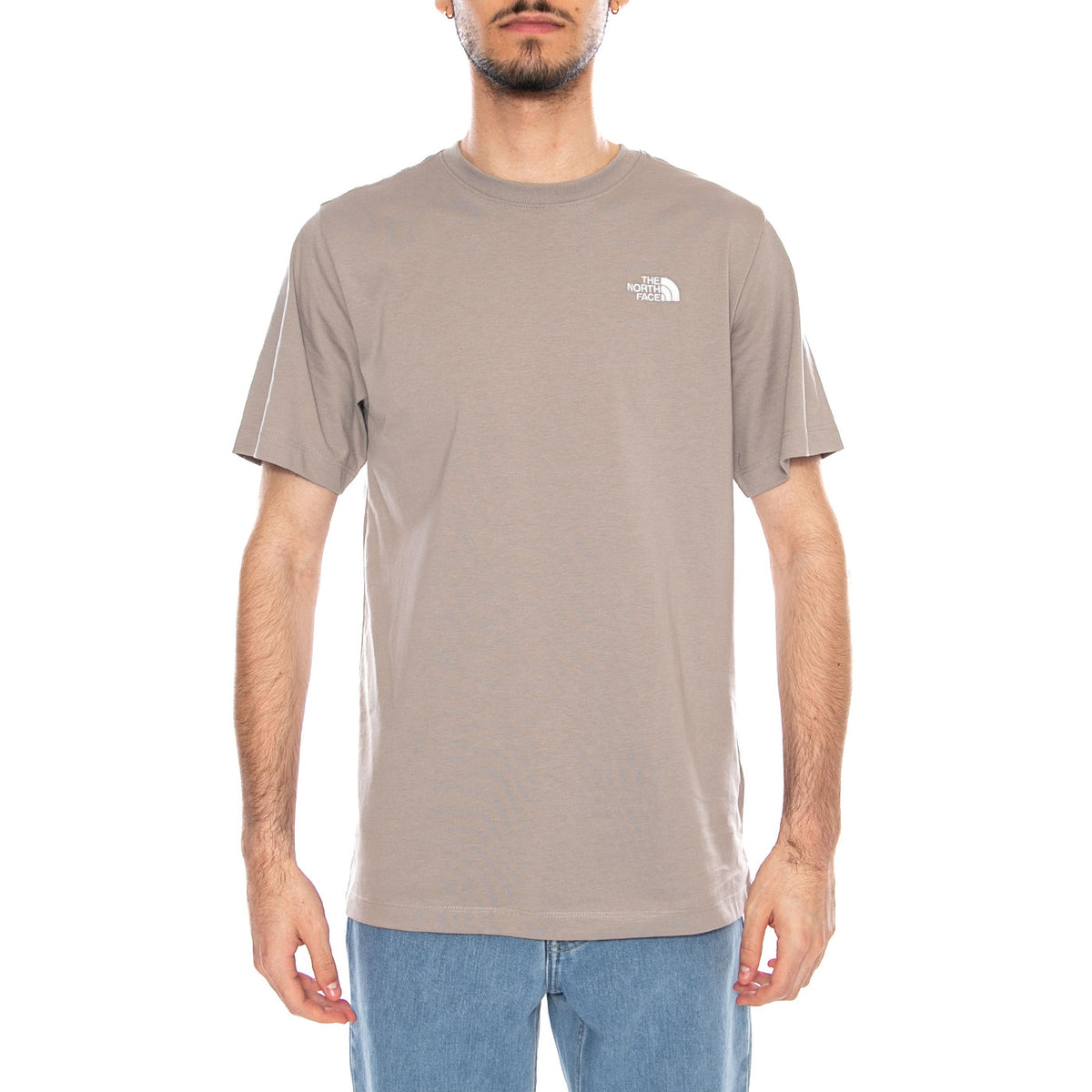 M Evo SD Reg SS Tee Stobe Stab - Maglietta Girocollo Uomo Grigia NF0A8CZ2 2MB1 THE NORTH FACE 