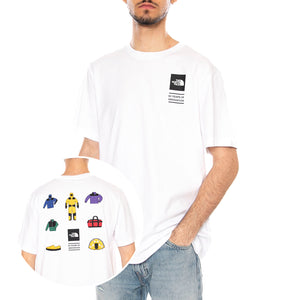 M ICON CEL RG SS TEE - Maglietta Girocollo Uomo Bianca NF0A8GAS FN41 THE NORTH FACE 