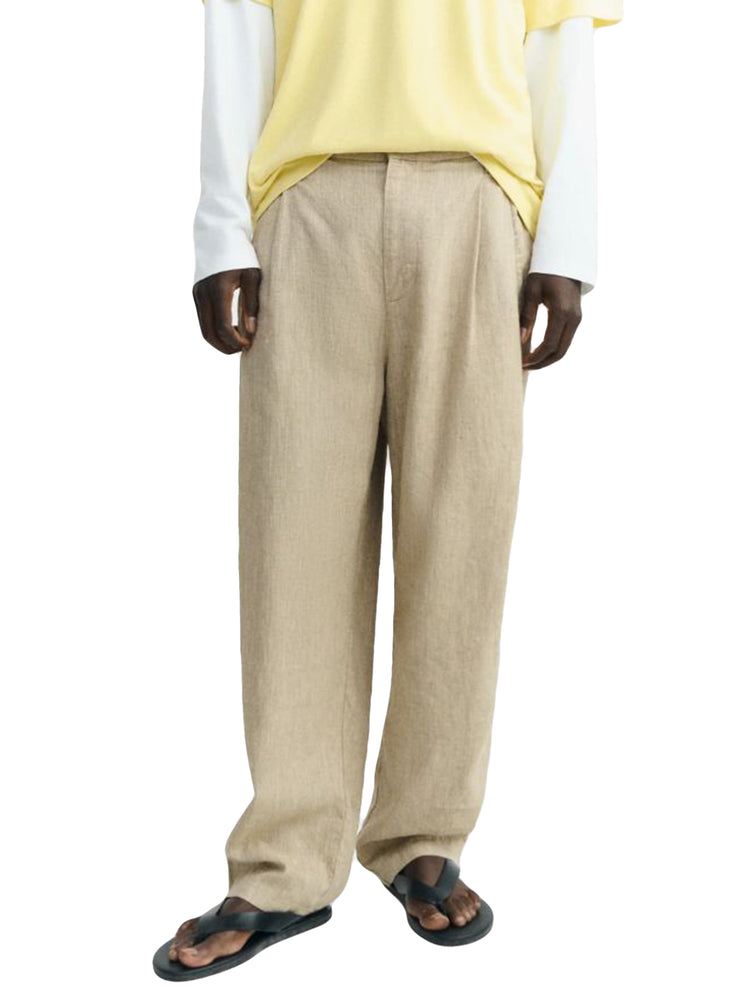 SIGURD PANTS ECRU - Pantaloni Uomo Écru MPT00174 EHS THINKING MU 
