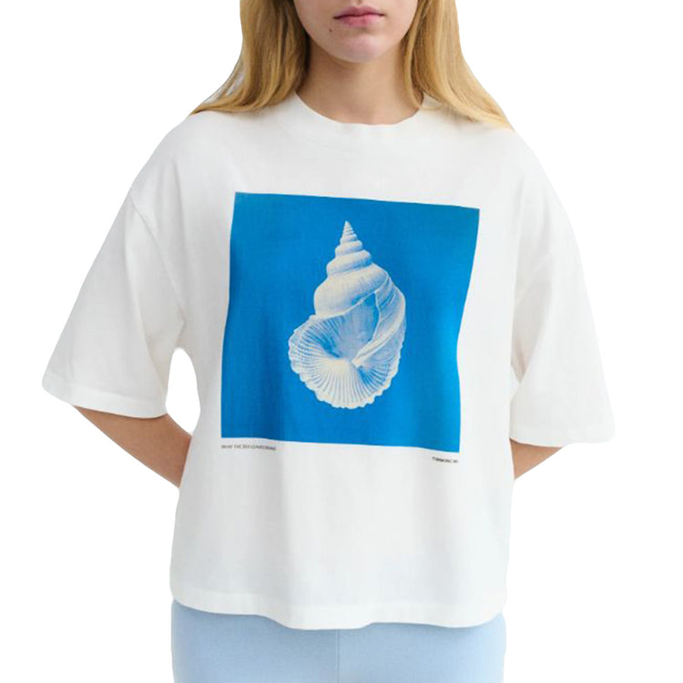 LENA T-SHIRT SEA TREASURE - Maglietta Girocollo Donna Bianca WTS00488 WHT THINKING MU 