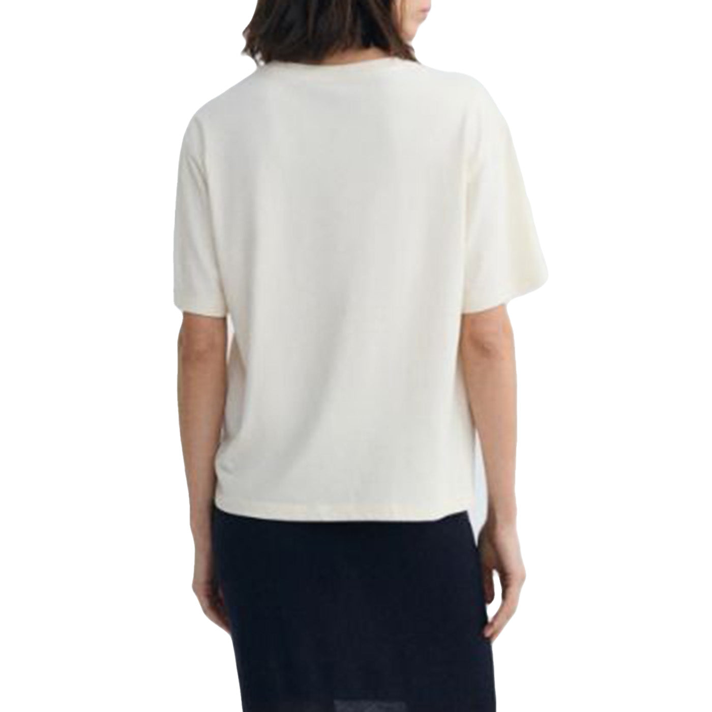 LUCIA TEE WHITE - Maglietta Girocollo Donna Bianca WTS00489 PNT THINKING MU 