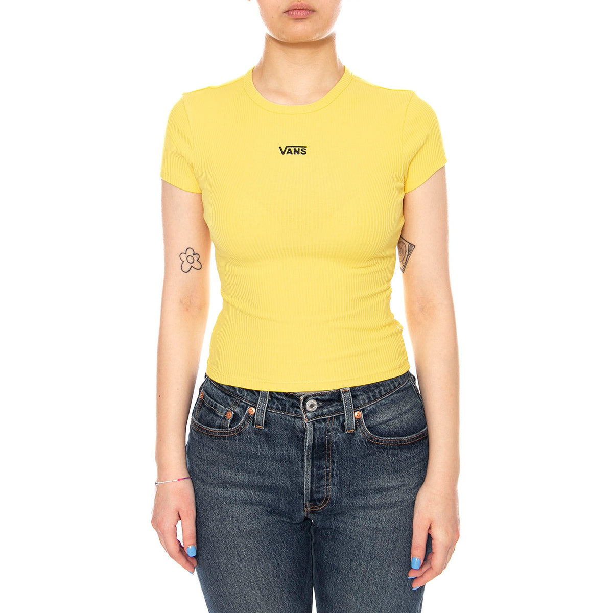 CAMERON TEE SPACE YELLOW - Maglietta Girocollo Donna Gialla VN000RD1 FSH1 VANS 