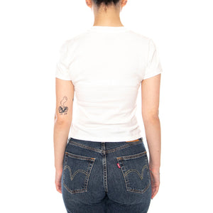 STARMARKED SS BABY TEE WHITE - Maglietta Girocollo Donna Bianca VN000SWB WHT1 VANS 