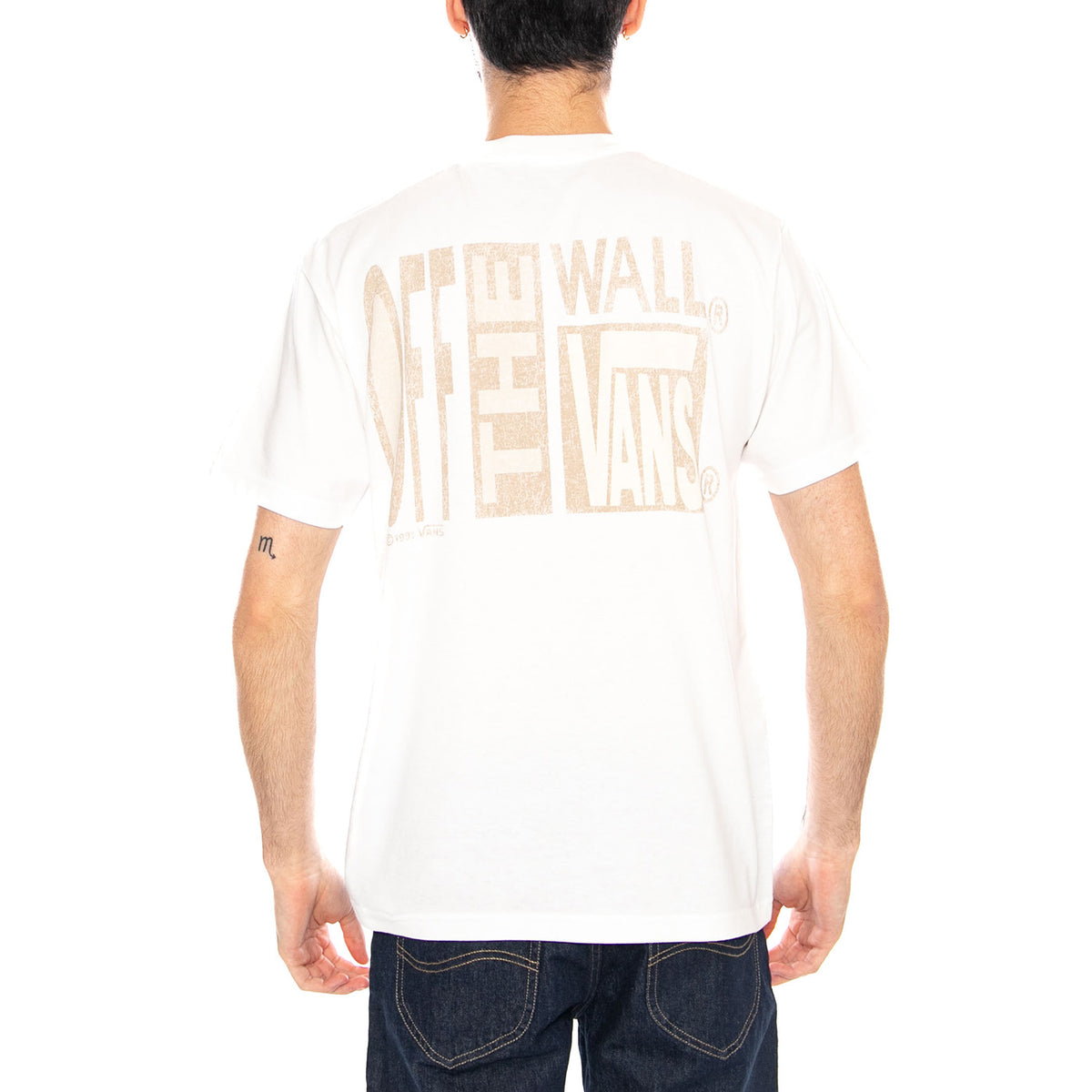 Stretch Stack Crackle S White - Maglietta Girocollo Uomo Bianca VN000SWE WHT1 VANS 