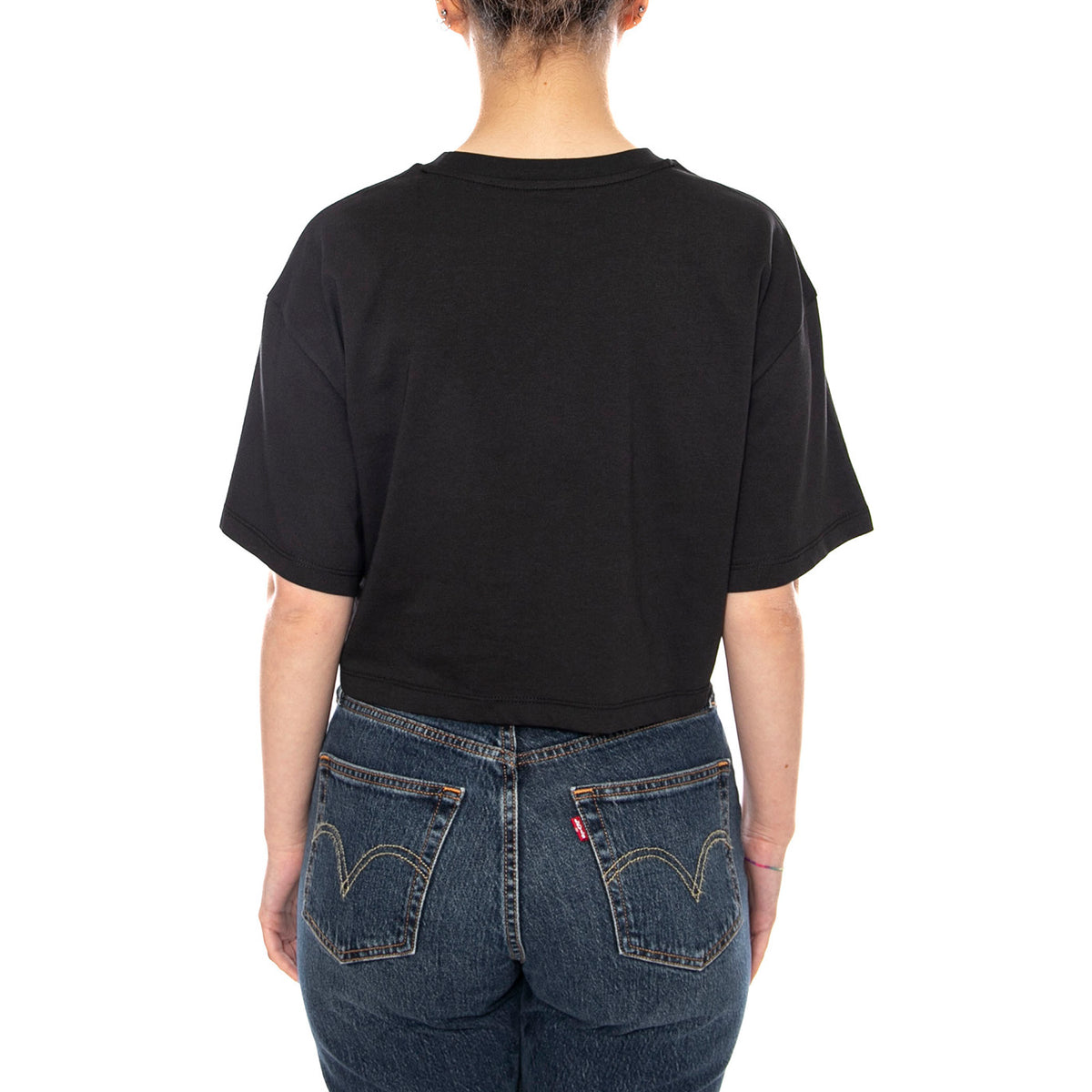 ELLIPSE RELAX CROP SS - Maglietta Girocollo Donna Nera VN000XDW BLK1 VANS 