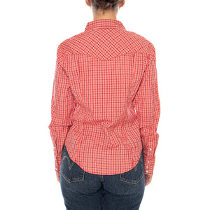 WESTERN SHIRT FLAME SCARLET RED - Camicia Donna Rossa 112379036 RED WRANGLER 
