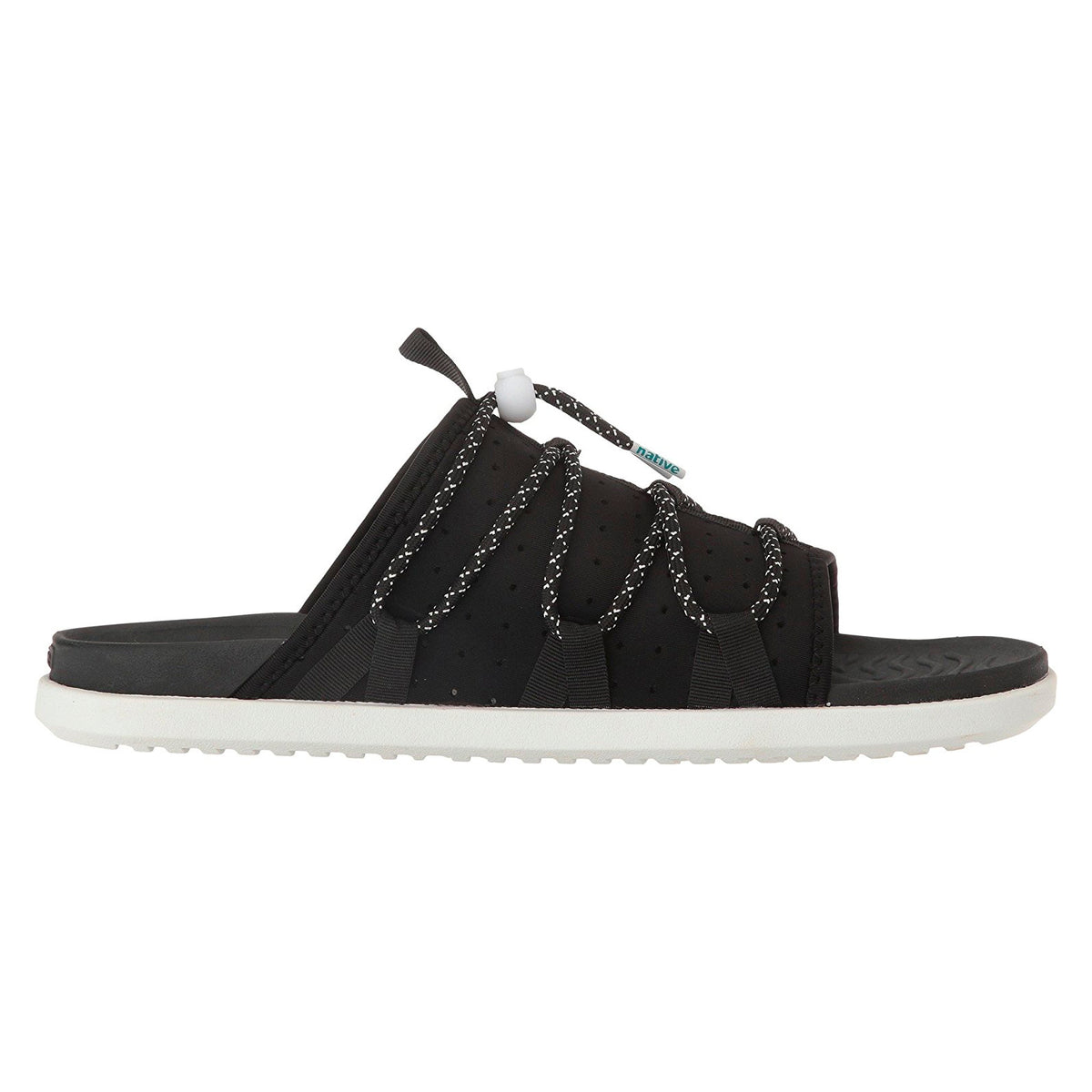 PALMER - JIFFY BLACK/SHELL WHITE - Sandali Uomo Neri 61101700-1007 BLK NATIVE 
