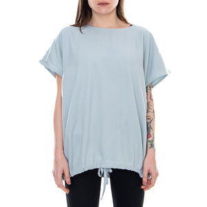Estrid Woven T-Shirt - Green - Maglietta Girocollo Donna Verde 191612-125 . ELVINE 