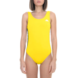 222 Banda Auber Bodysuit - Yellow / Black / White - Body Donna Giallo 303WCK0-968 . KAPPA 