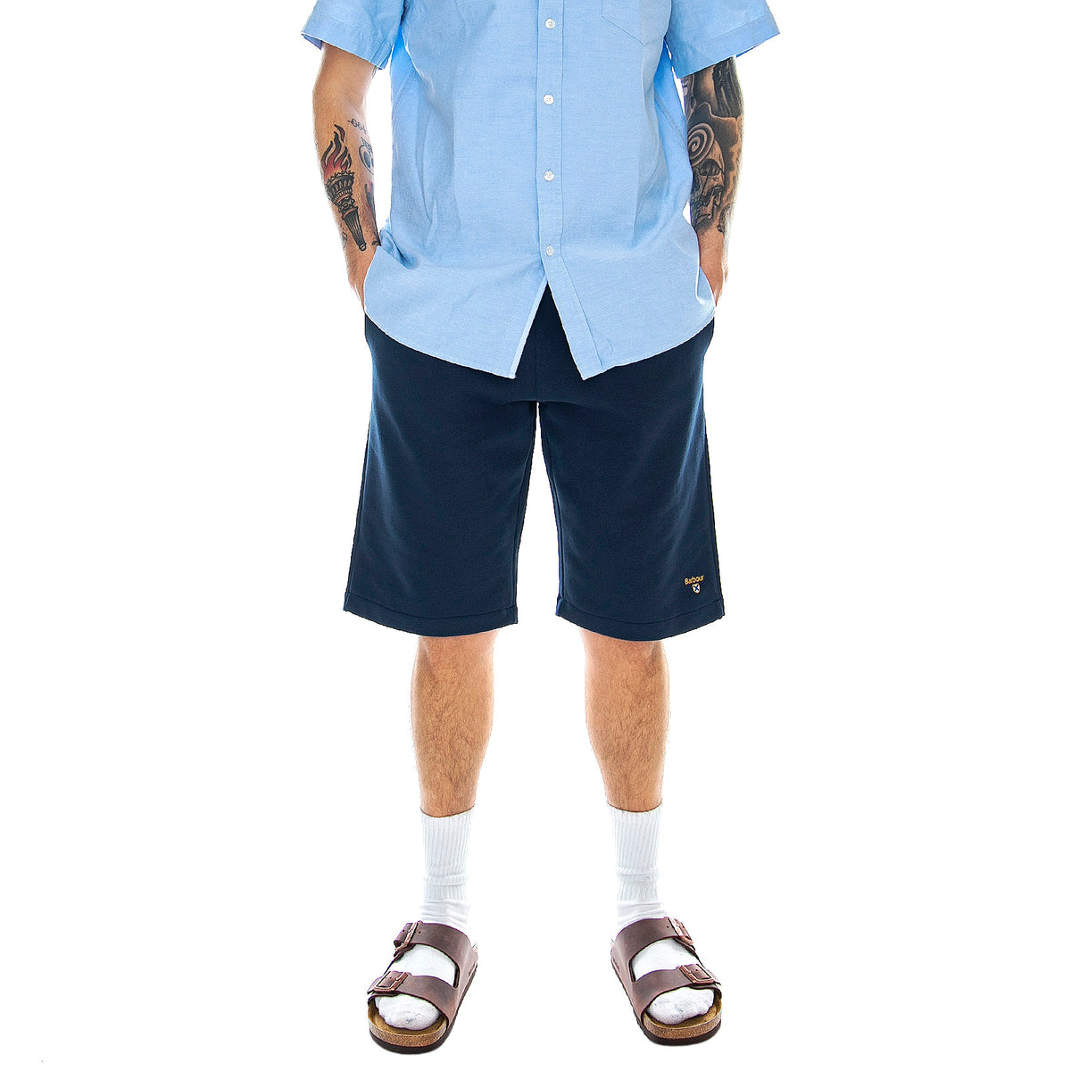 Saltire Sweat Short - Navy Blue - Bermuda Felpa Uomo Blu BASHO0116-NY91-SS20 . BARBOUR 
