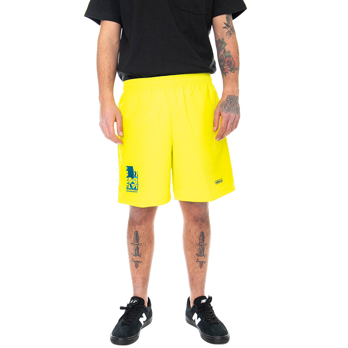 Mens Woven Shorts - Acid Yellow - Bermuda Uomo Gialli GN3857 . ADIDAS 