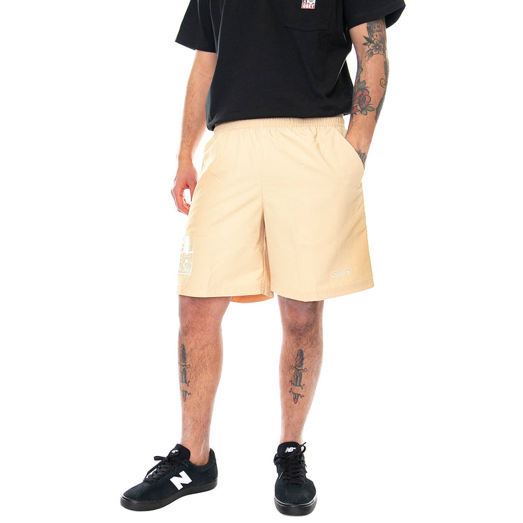 Mens Woven Shorts - Hazy Beige - Bermuda Uomo Beige GN3858 . ADIDAS 