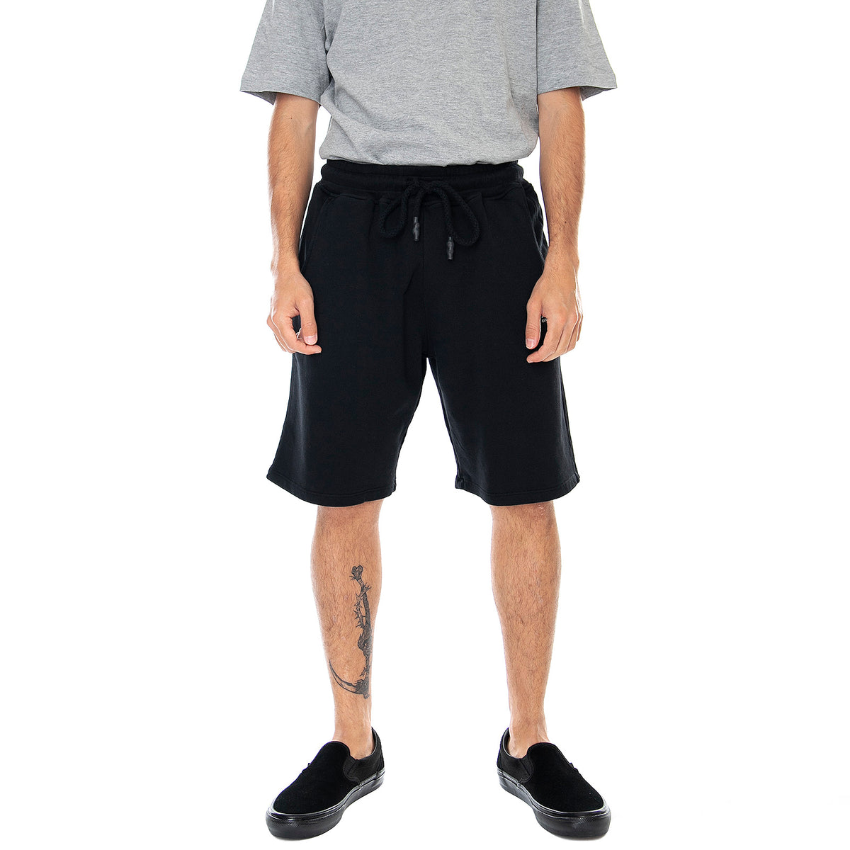 Mens Fenton Shorts - Black - Bermuda Uomo Neri KA300102 . KANGOL 