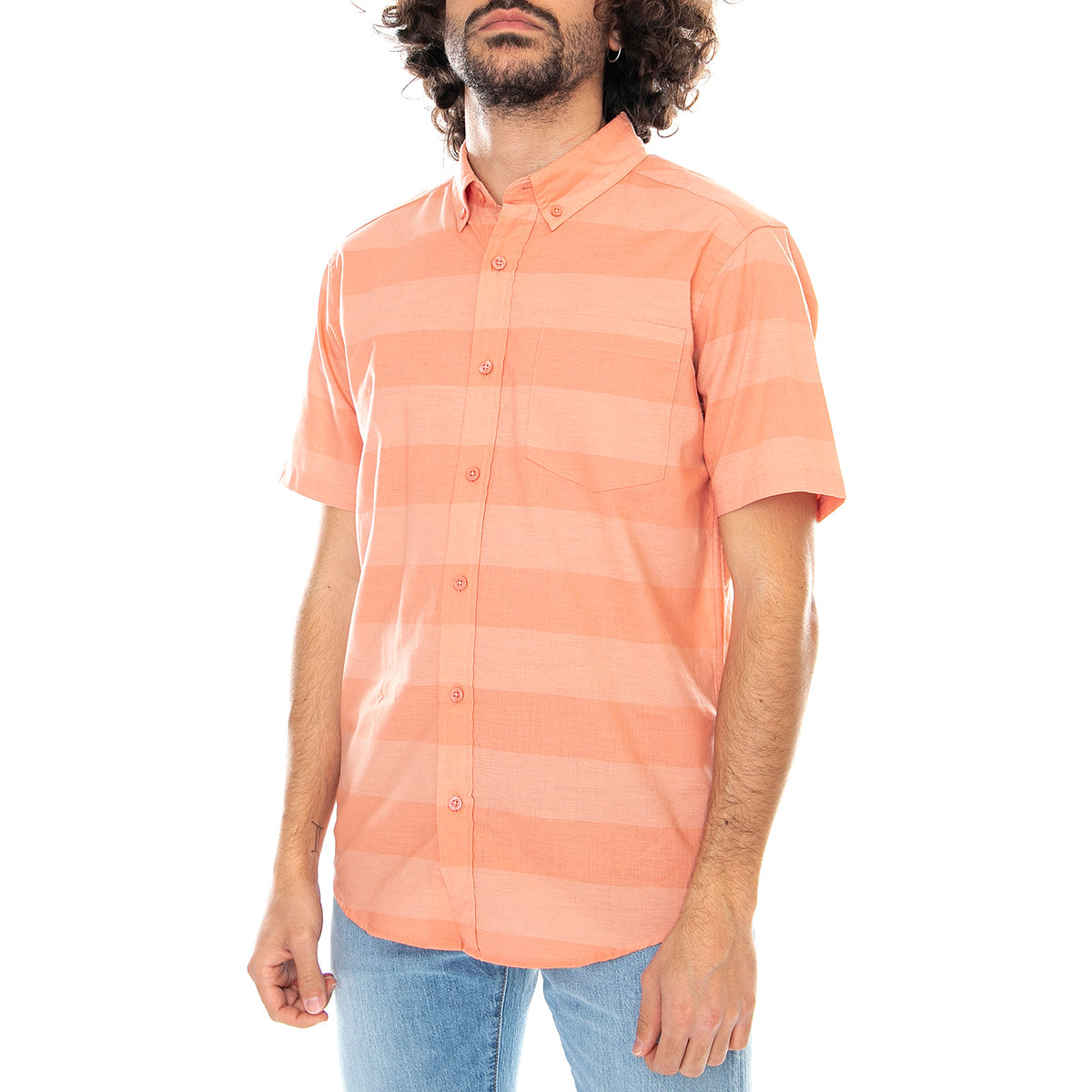 Mens LW Bluffside Shirt - Orange - Camicia Maniche Corte Uomo Arancione 54121-BTME . PATAGONIA 