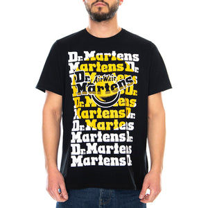 Target Print Tee - Black - Maglietta Girocollo Uomo Nera DMCAC832001 . DR.MARTENS 