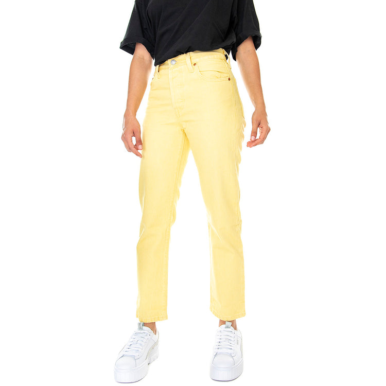 501 Crop Yd Botanical Gardenia - Pantaloni Denim Jeans Donna Gialli / Arancioni 36200-0219 . LEVIS 