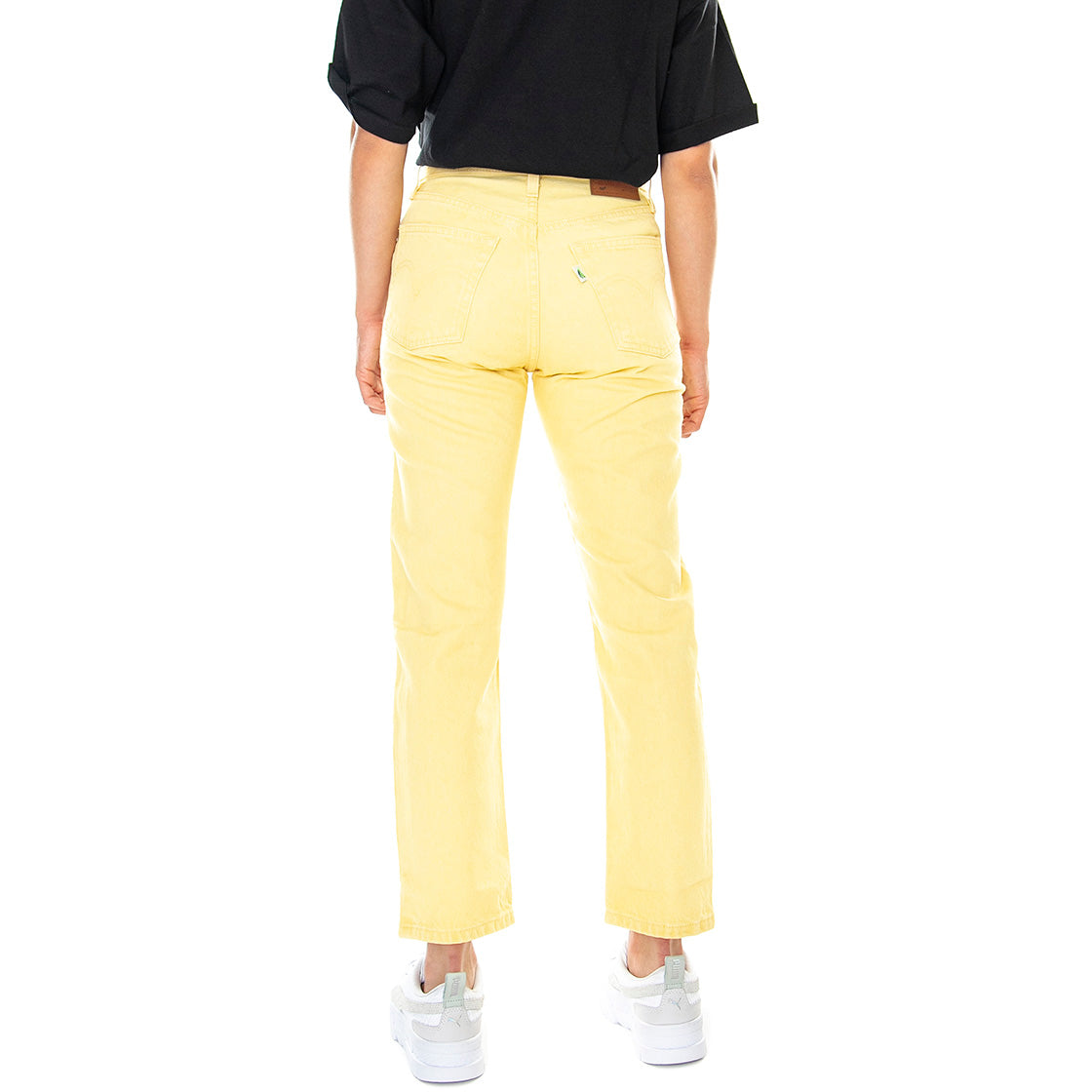 501 Crop Yd Botanical Gardenia - Pantaloni Denim Jeans Donna Gialli / Arancioni 36200-0219 . LEVIS 