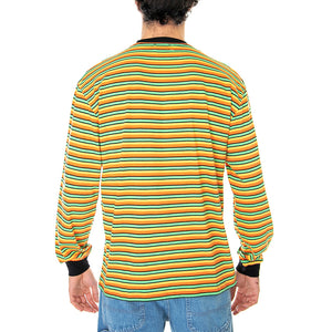Striped - Maglietta Girocollo Uomo Gialla / Multicolore SRAR60021-YLW . ARIES 