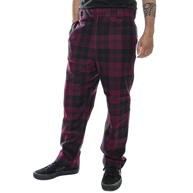 M' Pulford Check Pant Merlot - Pantaloni Chino Uomo Bordeaux I026998.05F.90.03 . CARHARTT WIP 