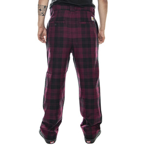 M' Pulford Check Pant Merlot - Pantaloni Chino Uomo Bordeaux I026998.05F.90.03 . CARHARTT WIP 