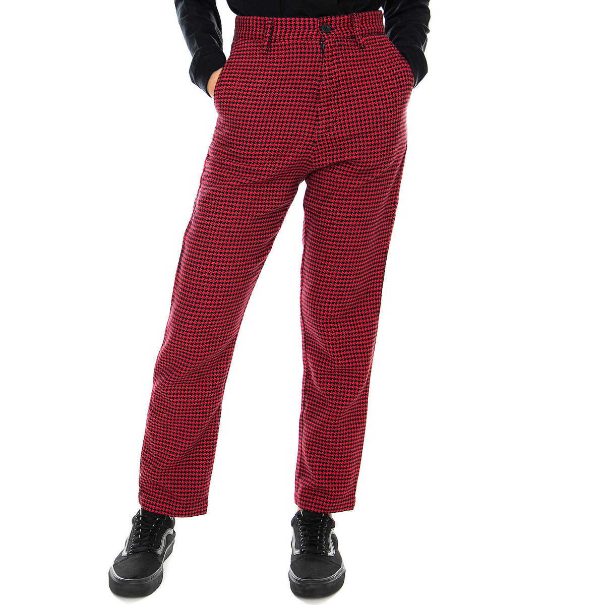 W' Norvell Pant Black / Cardinal Check - Pantaloni Donna Neri / Rossi I027000.9N.90.03 . CARHARTT WIP 
