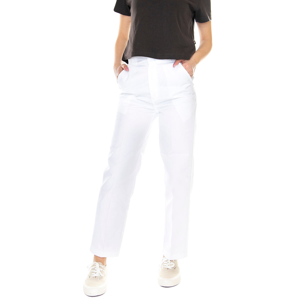 W' Phoenix Cropped Pant Rec White - Pantaloni Donna Bianchi DK0A4Y5AWHX1 . DICKIES 