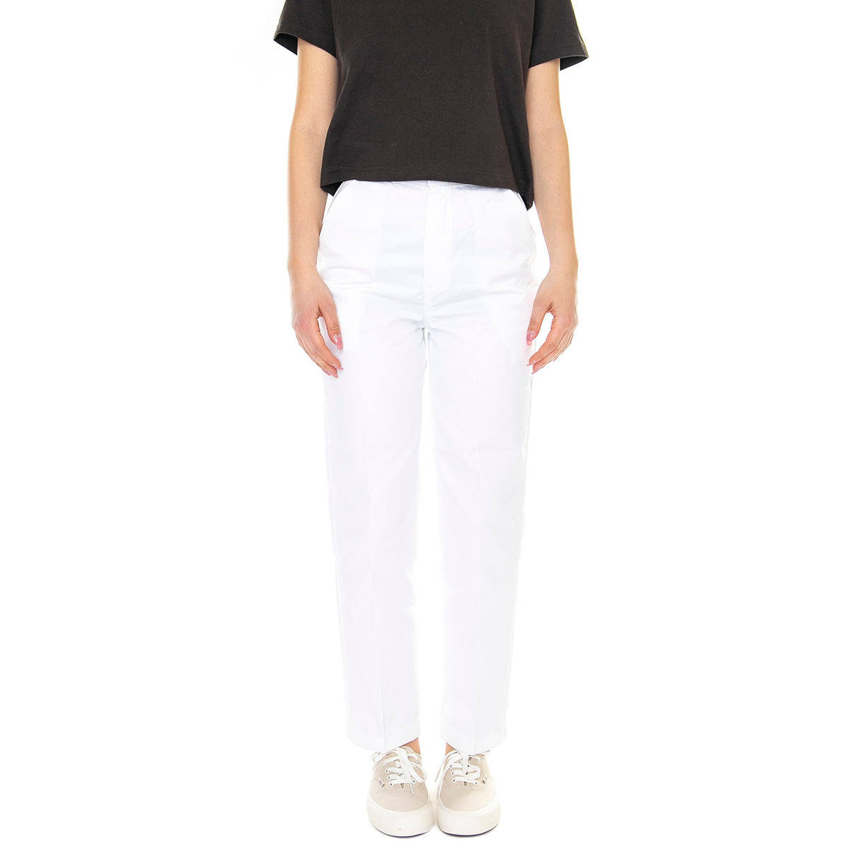 W' Phoenix Cropped Pant Rec White - Pantaloni Donna Bianchi DK0A4Y5AWHX1 . DICKIES 