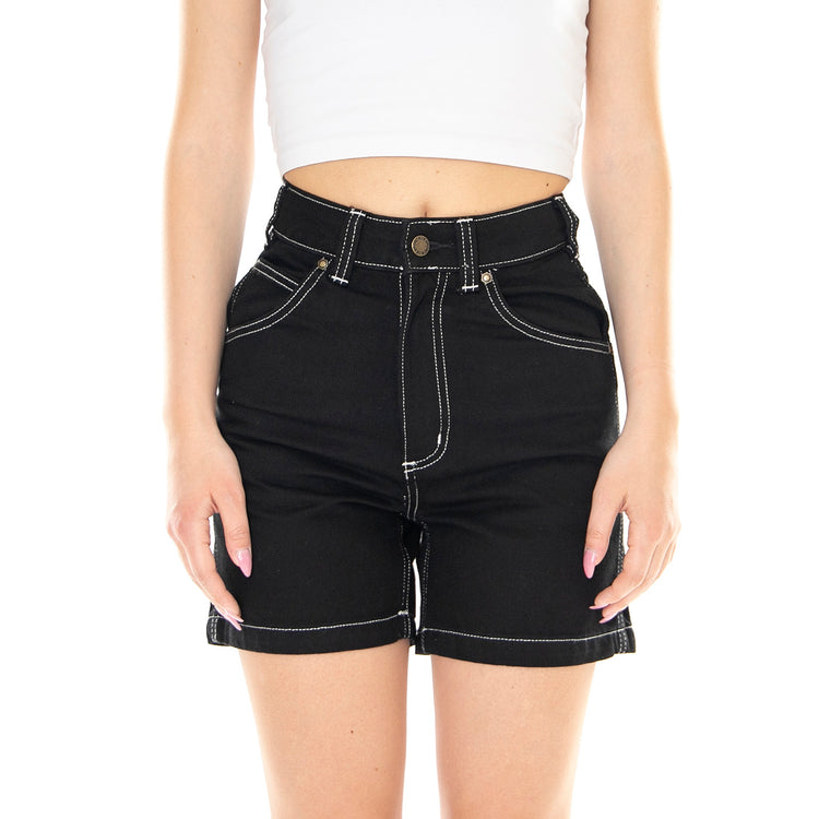 W' Denim Short Rinsed Black - Bermuda Donna Neri DK0A4Y88RBK1 . DICKIES 