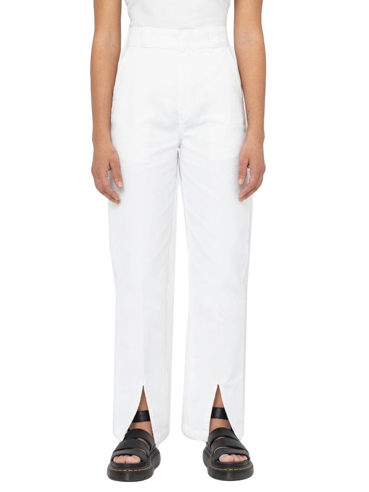 PHOENIX SPLIT HEM WHITE - Pantaloni Donna Bianchi DK0A4YGCWHX1 . DICKIES 