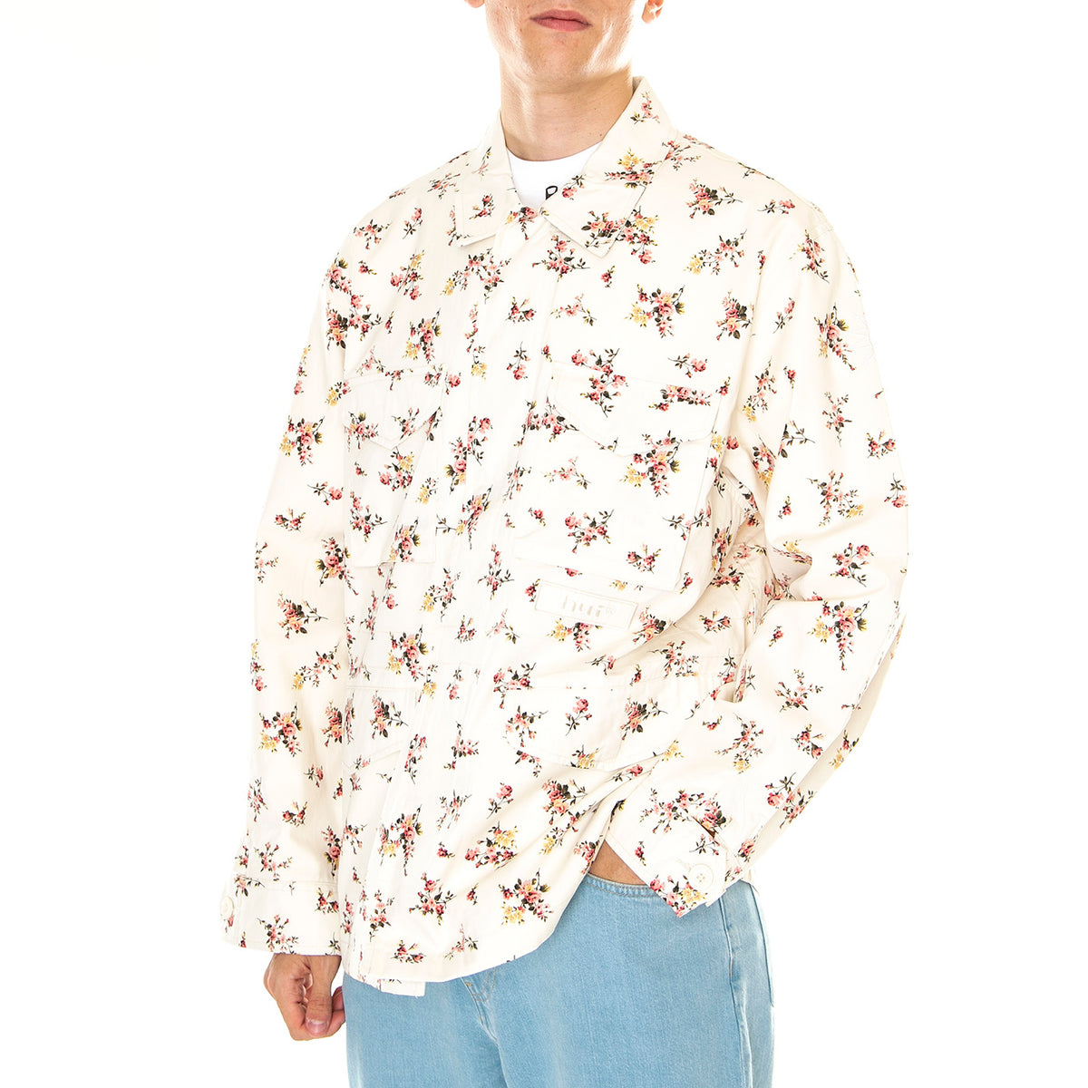 M' Field Floral Jacket Ivory Floral - Giacca Uomo Multicolore JK00386-IVFLO . HUF 