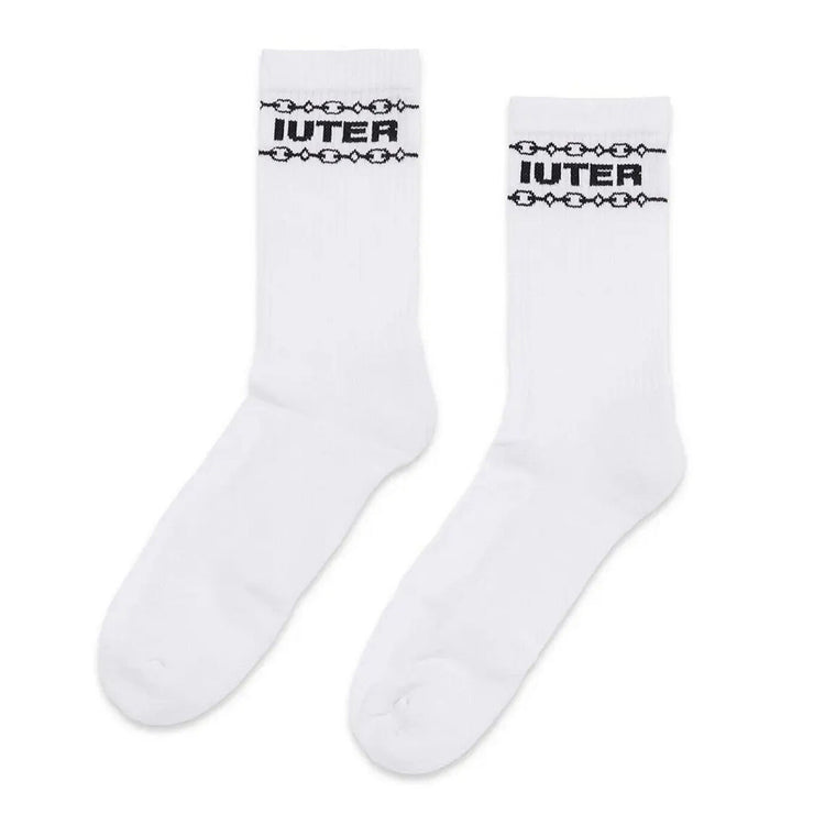 Chain Socks White - Calzini Bianchi 23SISX08 . IUTER 