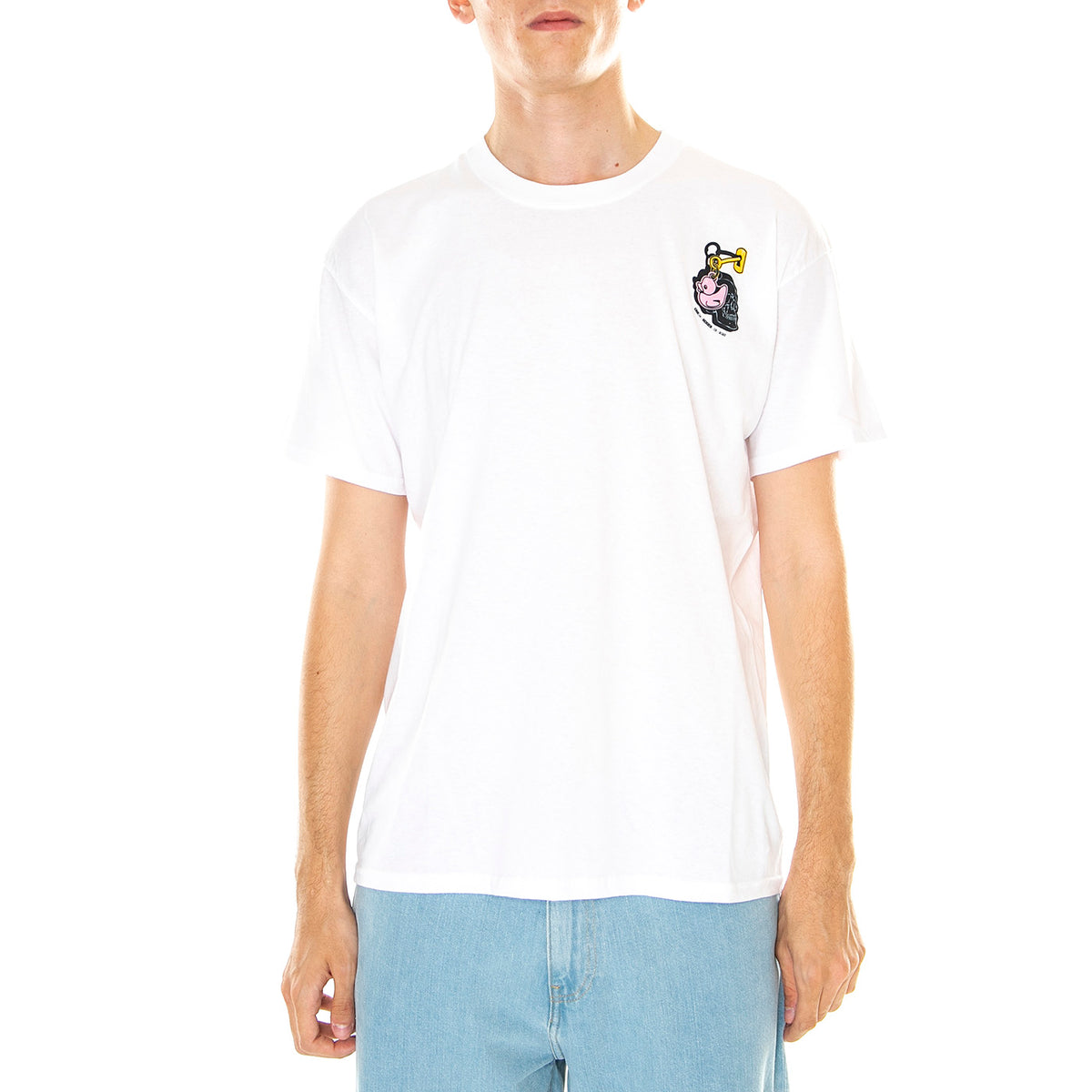 M' Erk14 For London 04 White - Maglietta Girocollo Uomo Bianca ERK14-34 . LONDON STORE 