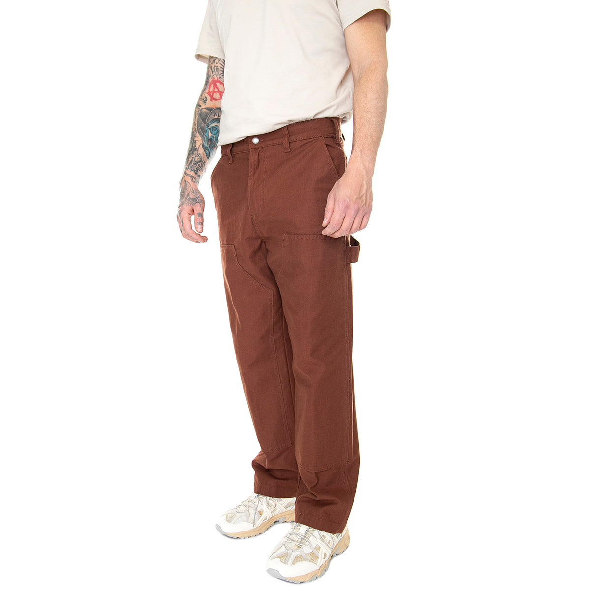 Big Timer Double Knee Carpenter Pant Sepia - Pantaloni Uomo Marroni 142020211-SEP . OBEY 