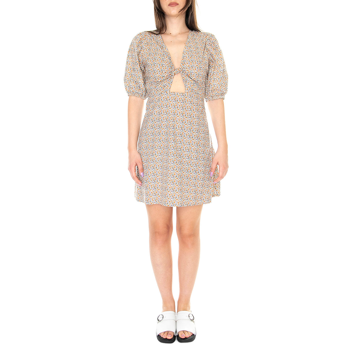W' Vestido Corto Cut Out con Estampado Floral - Abito Donna Multicolore 31W/41218 . WILD PONY 